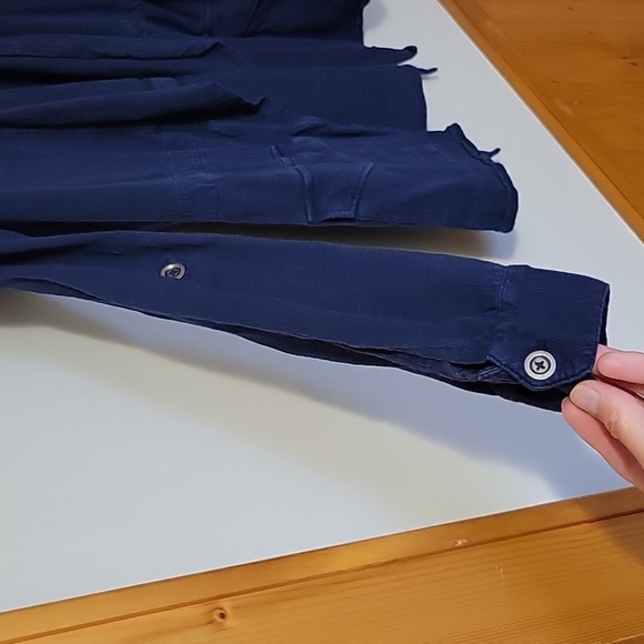 Blue top with pockets & drawstring - Picture 4 of 4